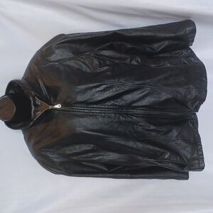 WILSONS LEATHER Zip Up Jacket XL, Y2K,  pit to pit is 25"